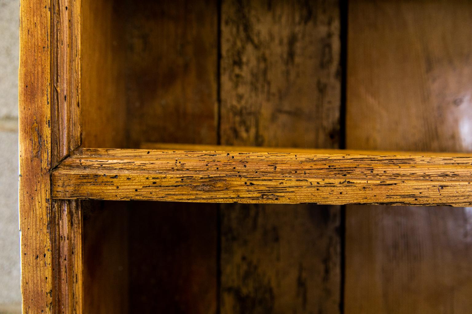 English Three-Tiered Pine Hanging Shelf