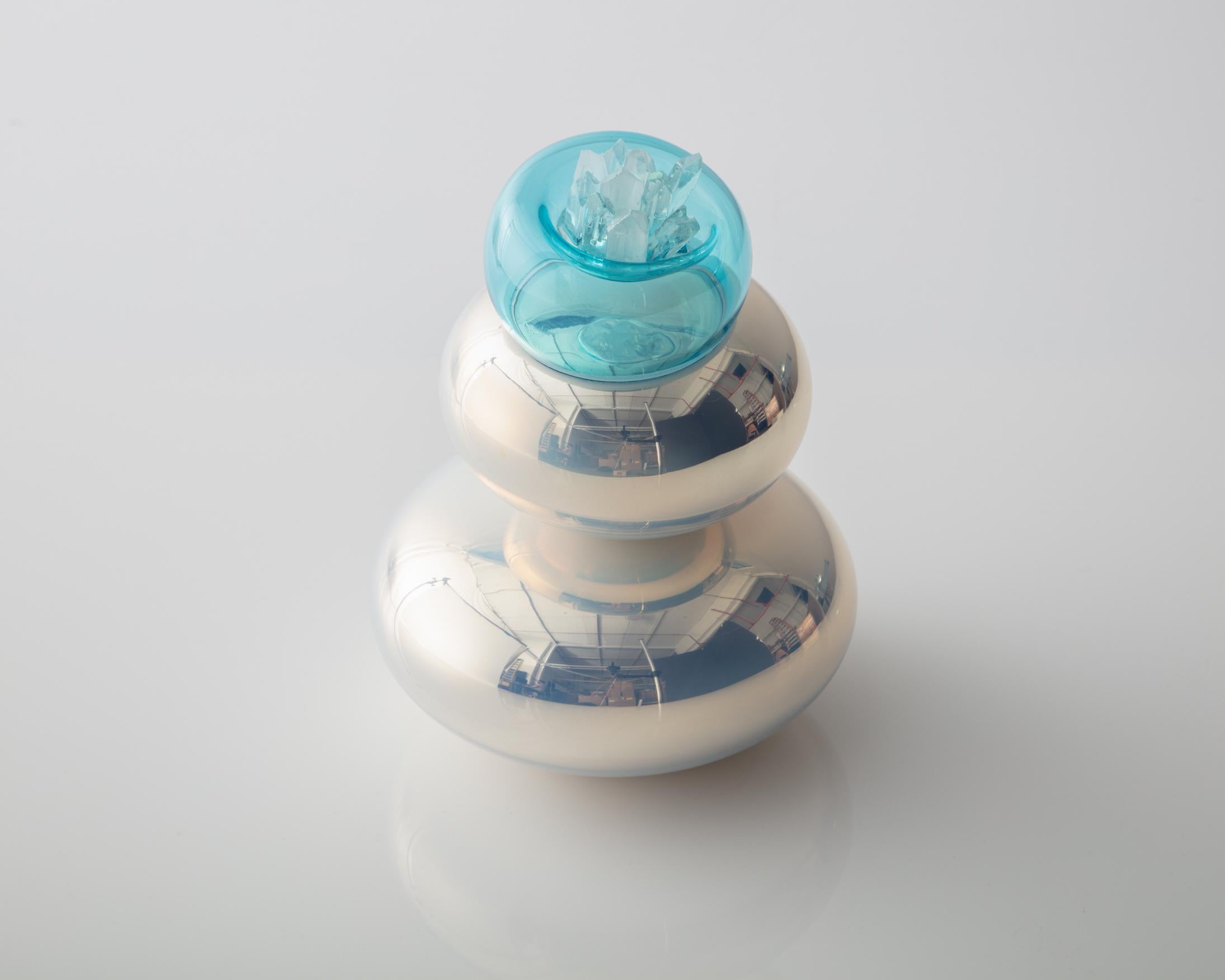 Contemporary Three-Tiered Stacked Bubble Sculpture by Jeff Zimmerman For Sale