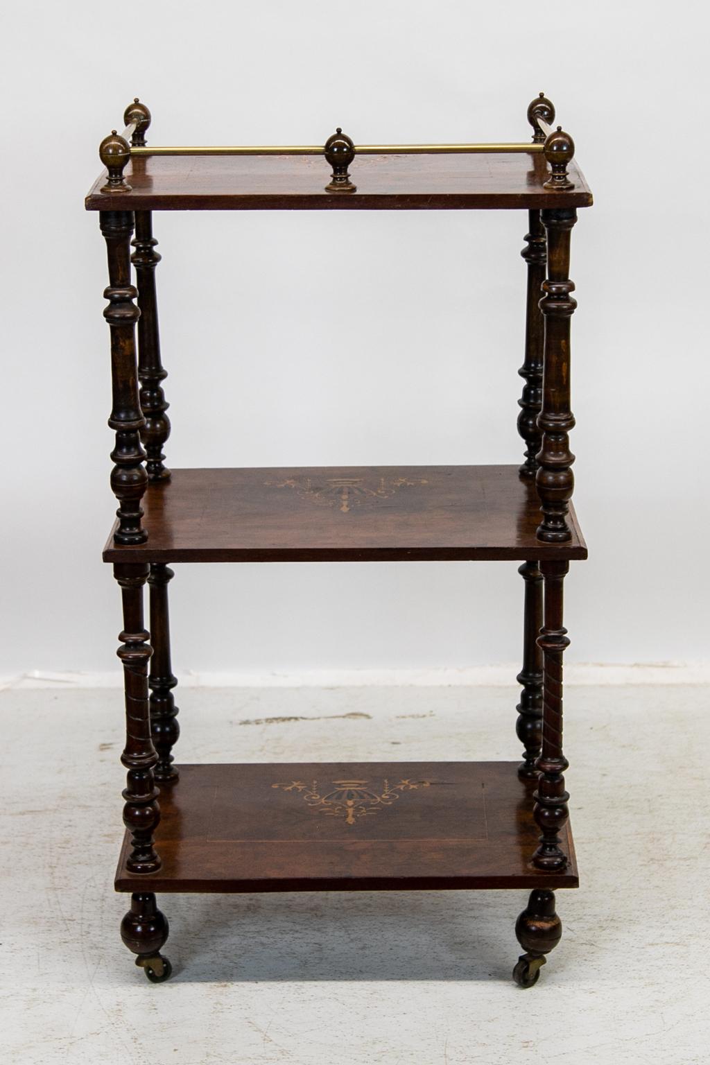 Three Tiered Walnut Shelf For Sale 3