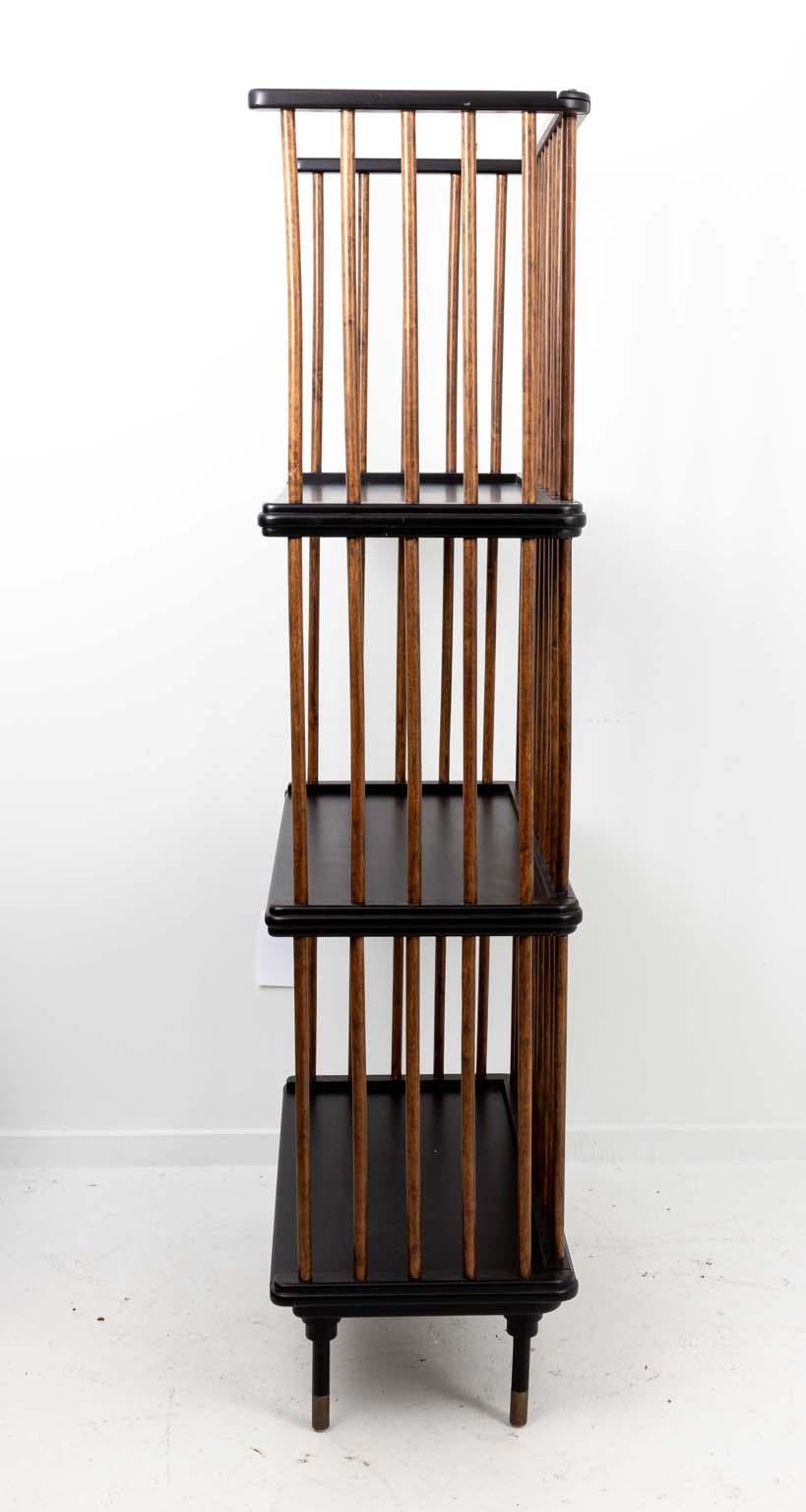 Wood Three Tiered Windsor Style Etagere For Sale