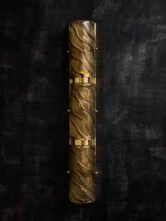 Three Tiers Murano Glass and Brass Wall Sconces