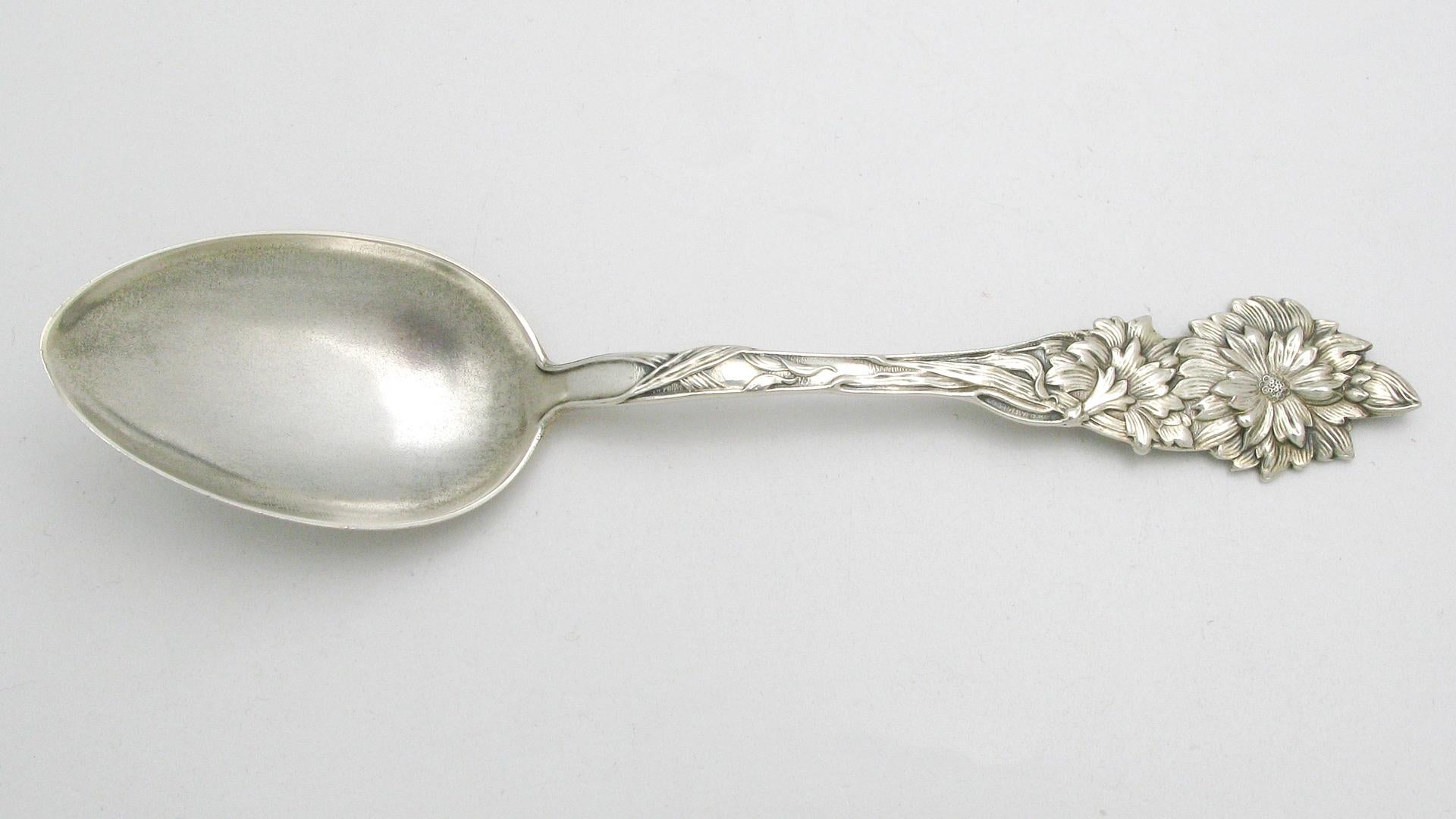 American Three Tiffany and Co Sterling Silver Teaspoons with Assorted Decorations For Sale