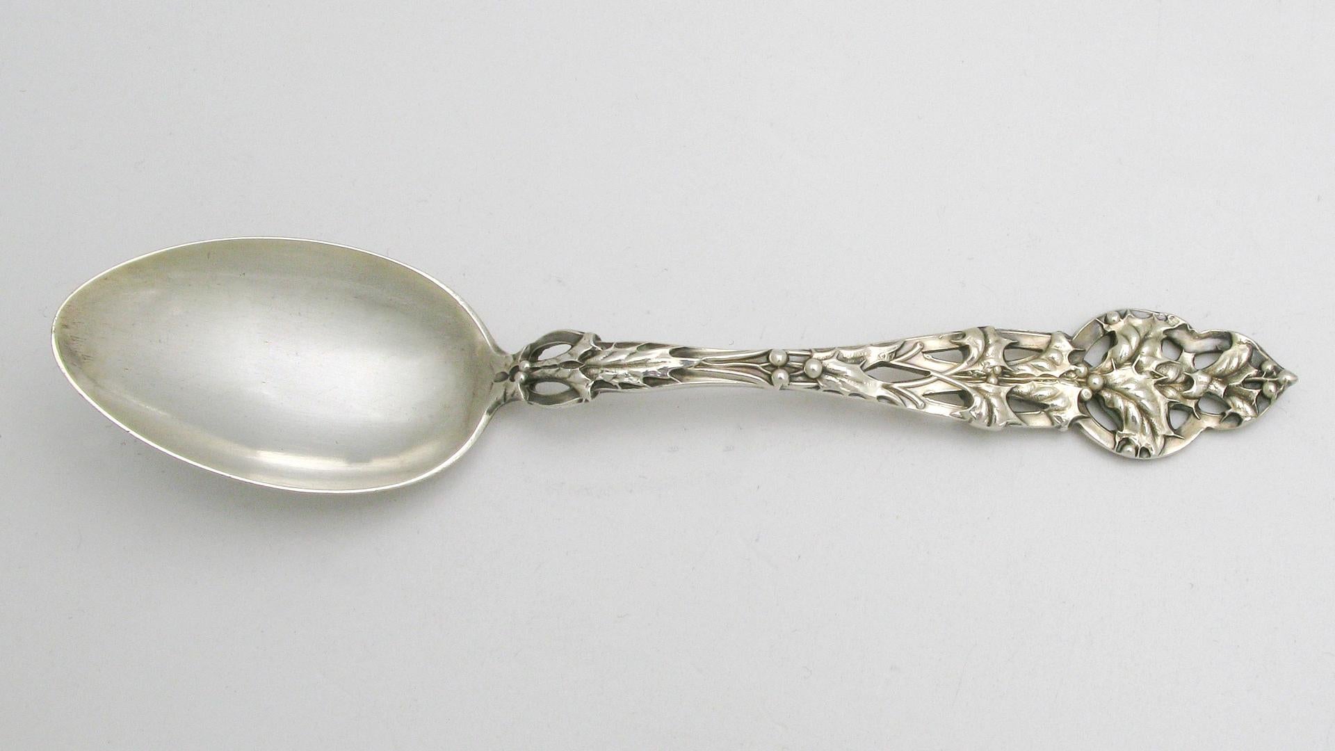 Engraved Three Tiffany and Co Sterling Silver Teaspoons with Assorted Decorations For Sale