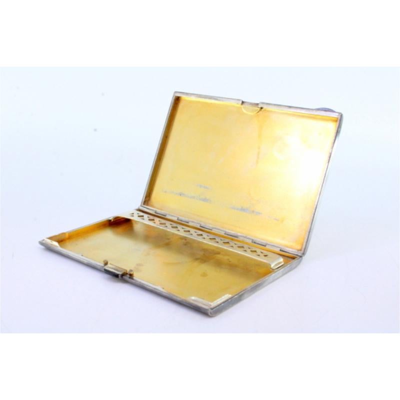 20th Century Three-tone silver-gold case with gold interior and cut-out holder For Sale