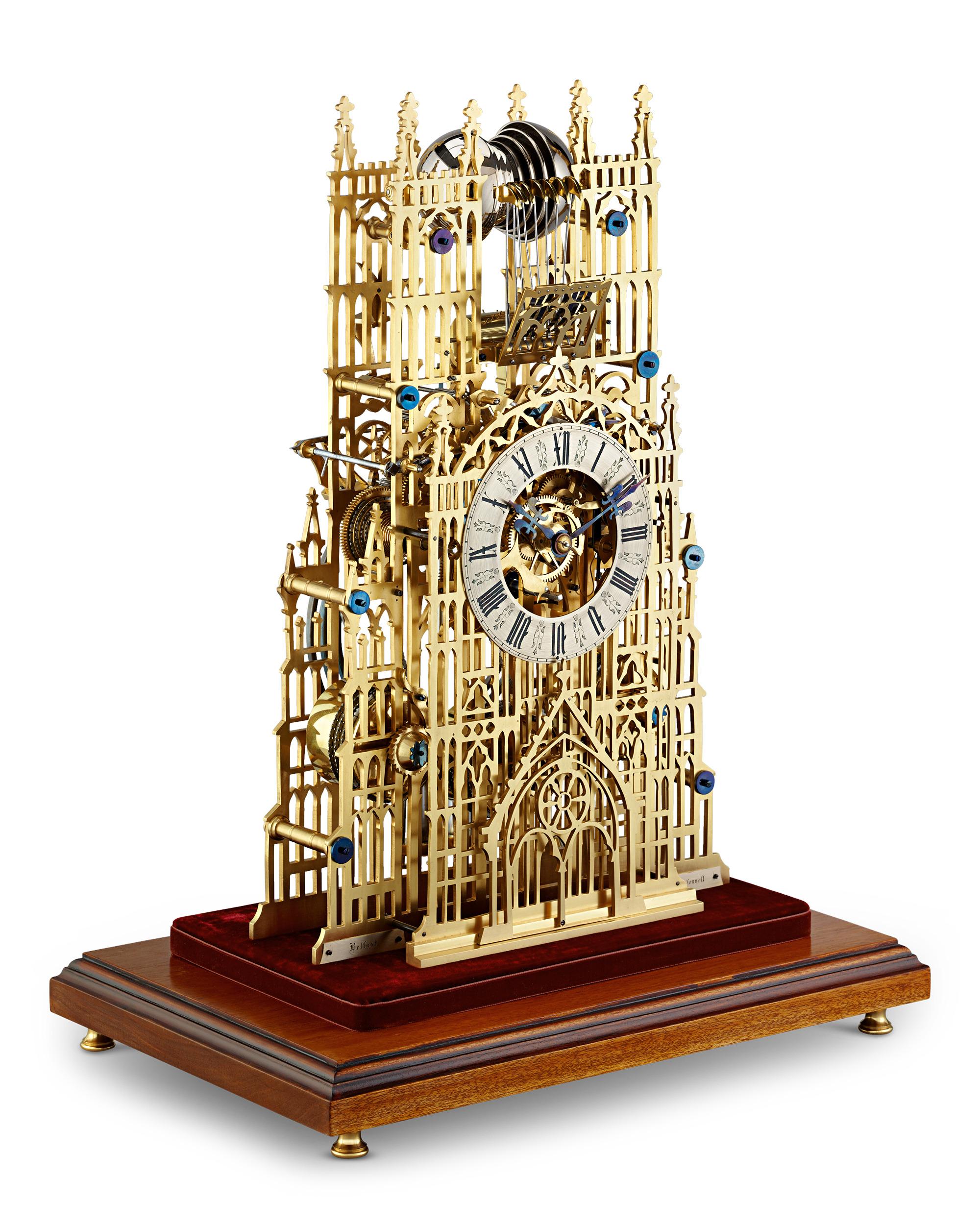 European Three-Train Skeleton Clock by John McConnell