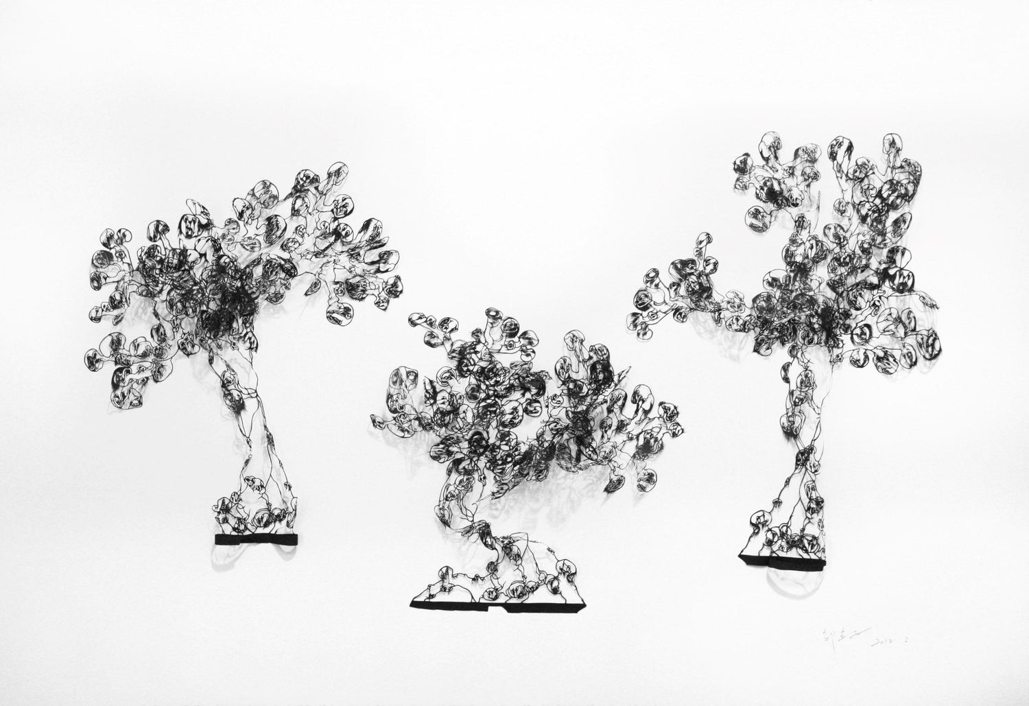 Three Trees Make A Forest Papercut By Wu Jian An For Sale At 1stdibs