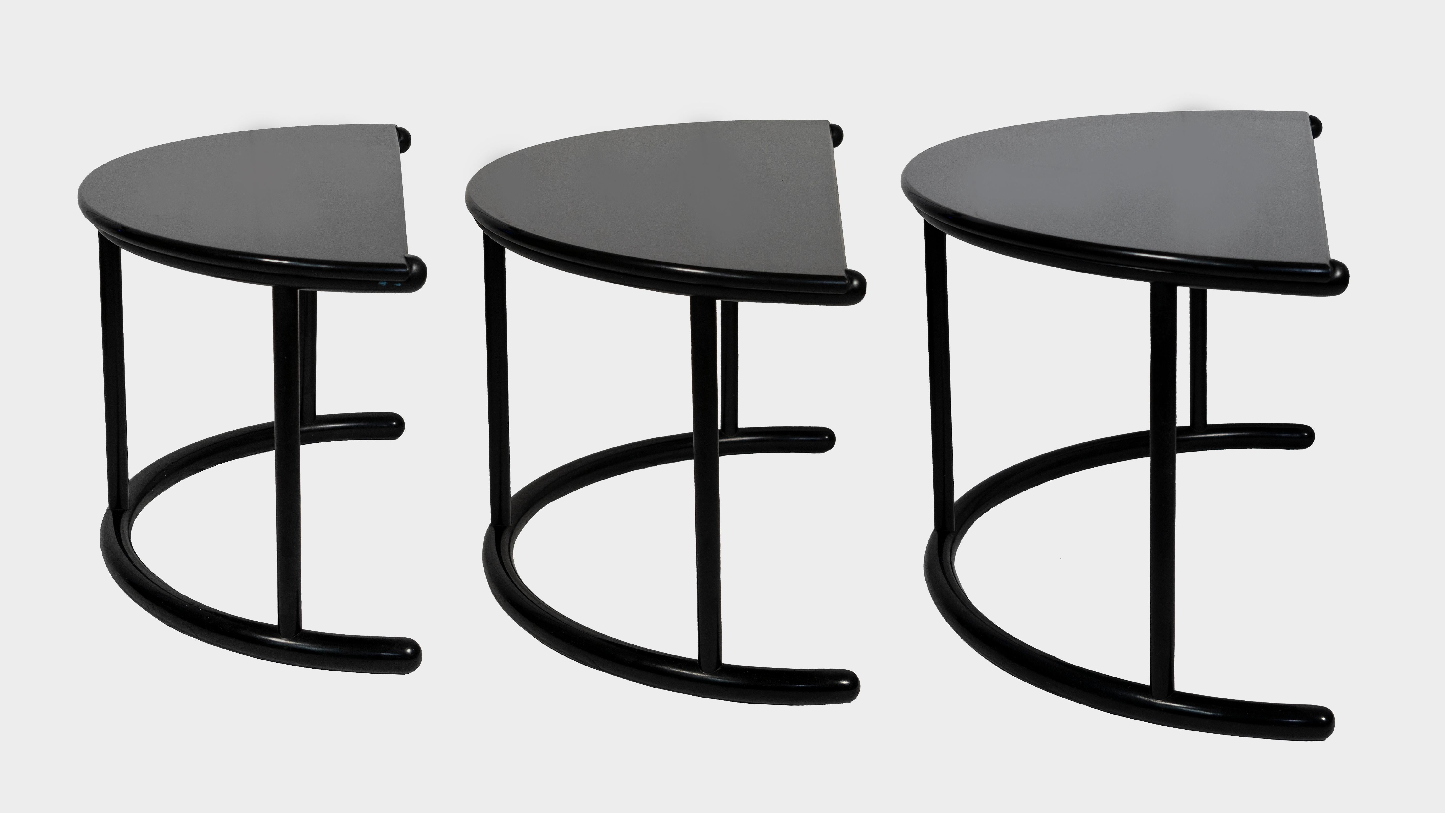 Three Tria Coffee Table, Gianfranco Frattini for Morphos, Acerbis, 1980s For Sale 6