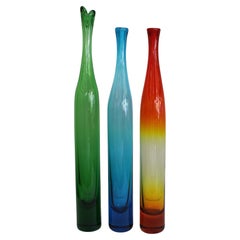 Retro Three Vases by Joel Myers, Model No. 6427 for Blenko