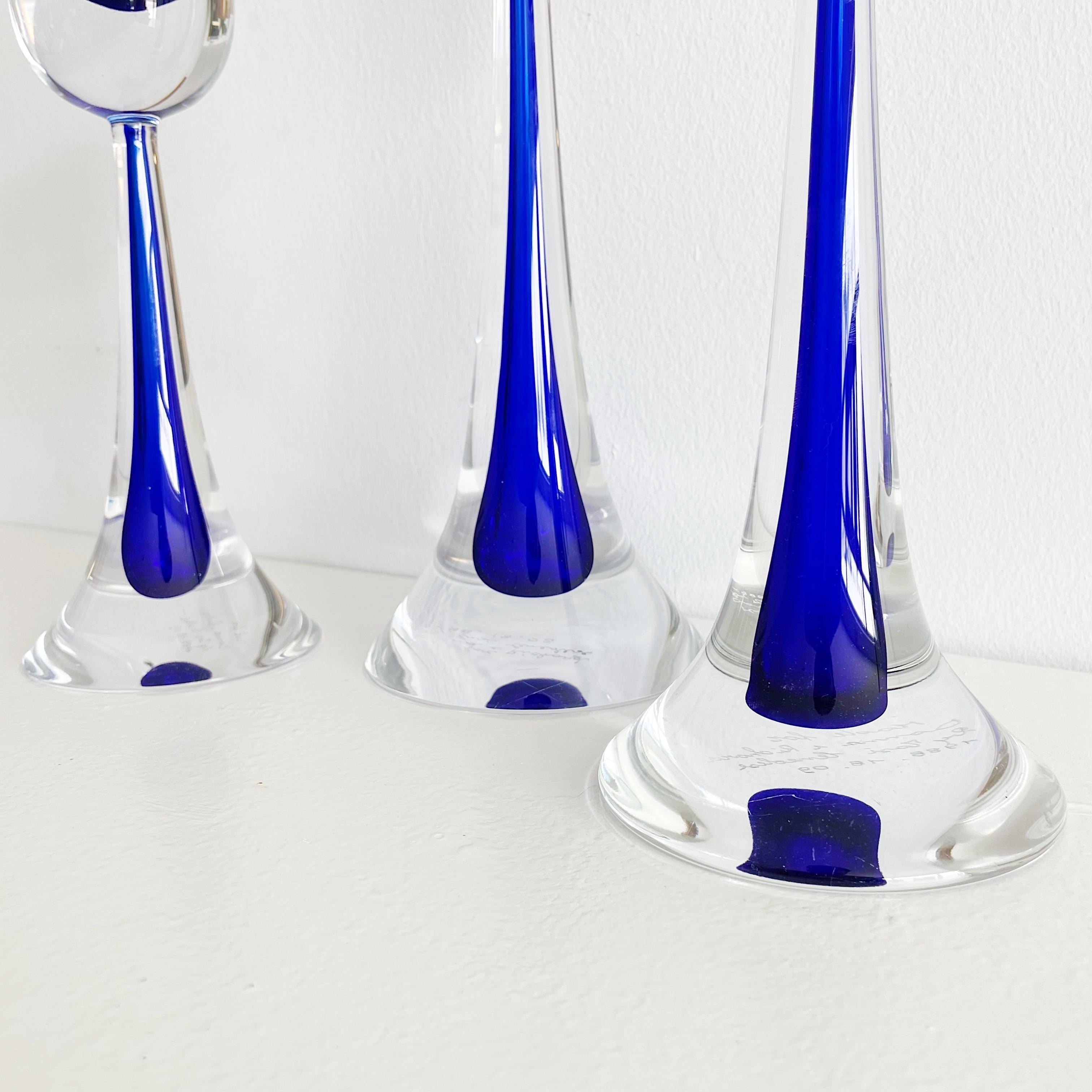 cobalt blue candle holders