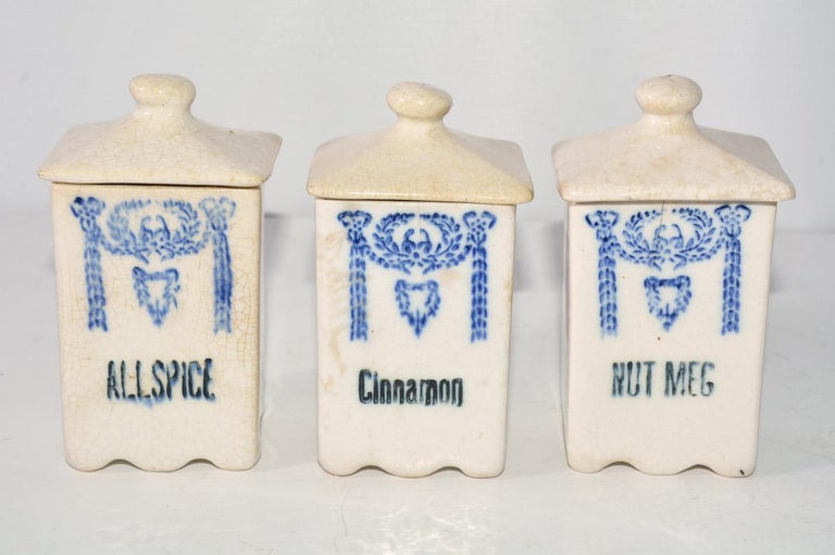 Three Vintage Ceramic Canisters For Sale at 1stDibs
