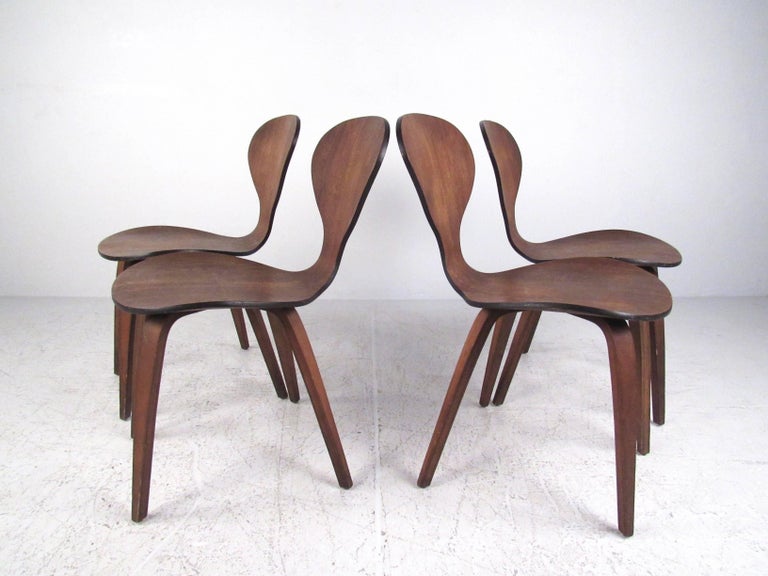 Mid-Century Modern Three Vintage Dining Chairs After Norman Cherner For Sale