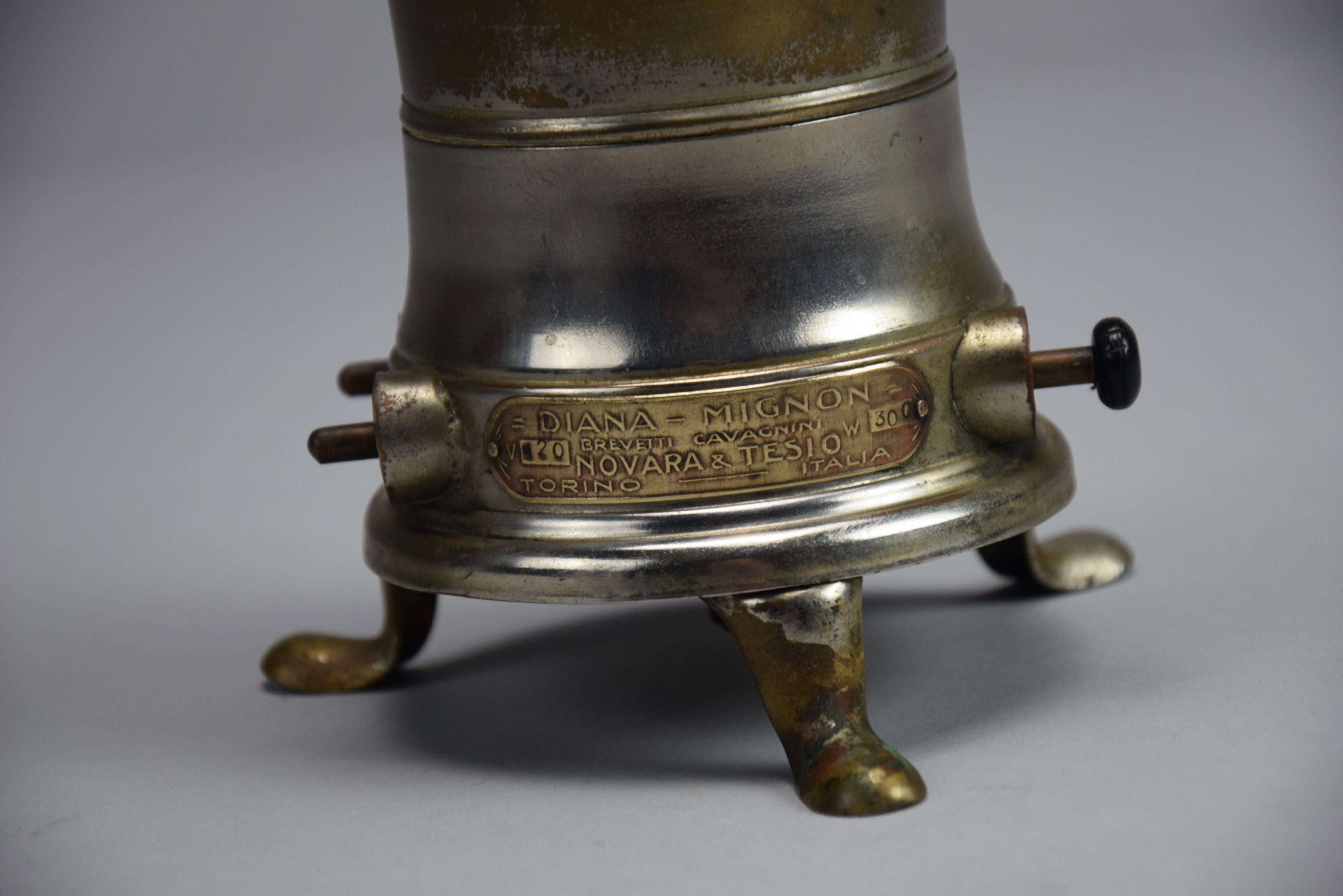 vintage brass espresso machine