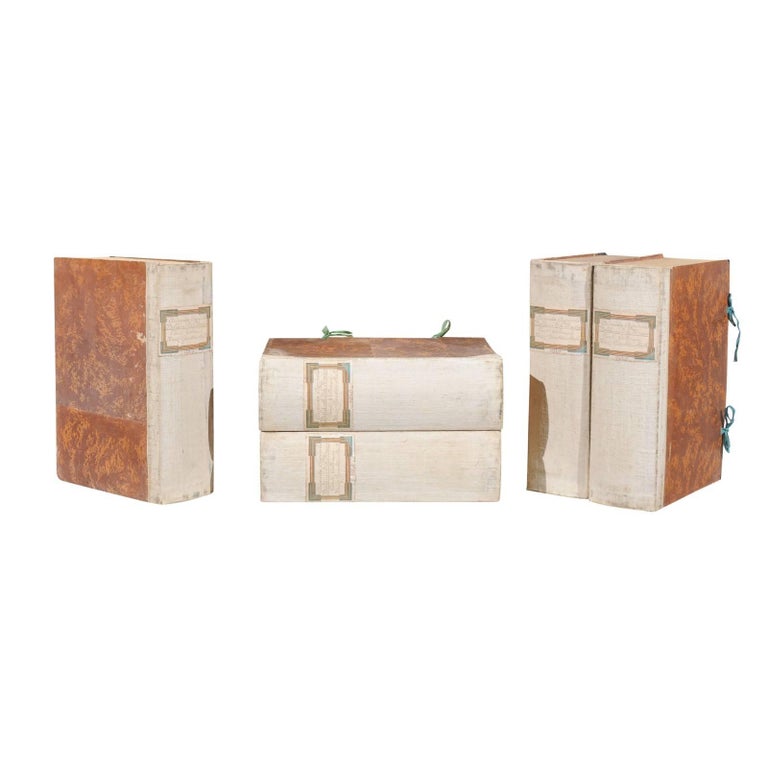 Three Vintage Faux Book Decorative Boxes From An Italian Winery