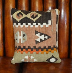 THREE VINTAGE GEORGE SMITH AZTEC KILIM SOFA ARMCHAIR CUSHIONs