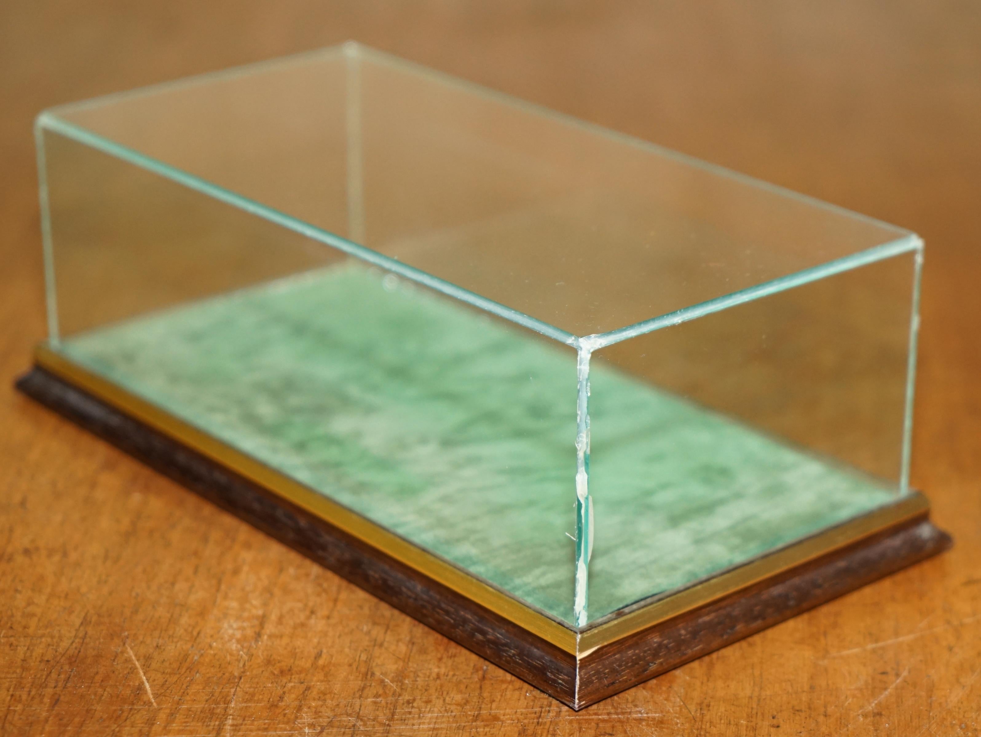 THREE ViNTAGE HARDWOOD & GLASS TABLE TOP DISPLAY CASES FOR TRINKETS 10.5X29X15CM For Sale 5