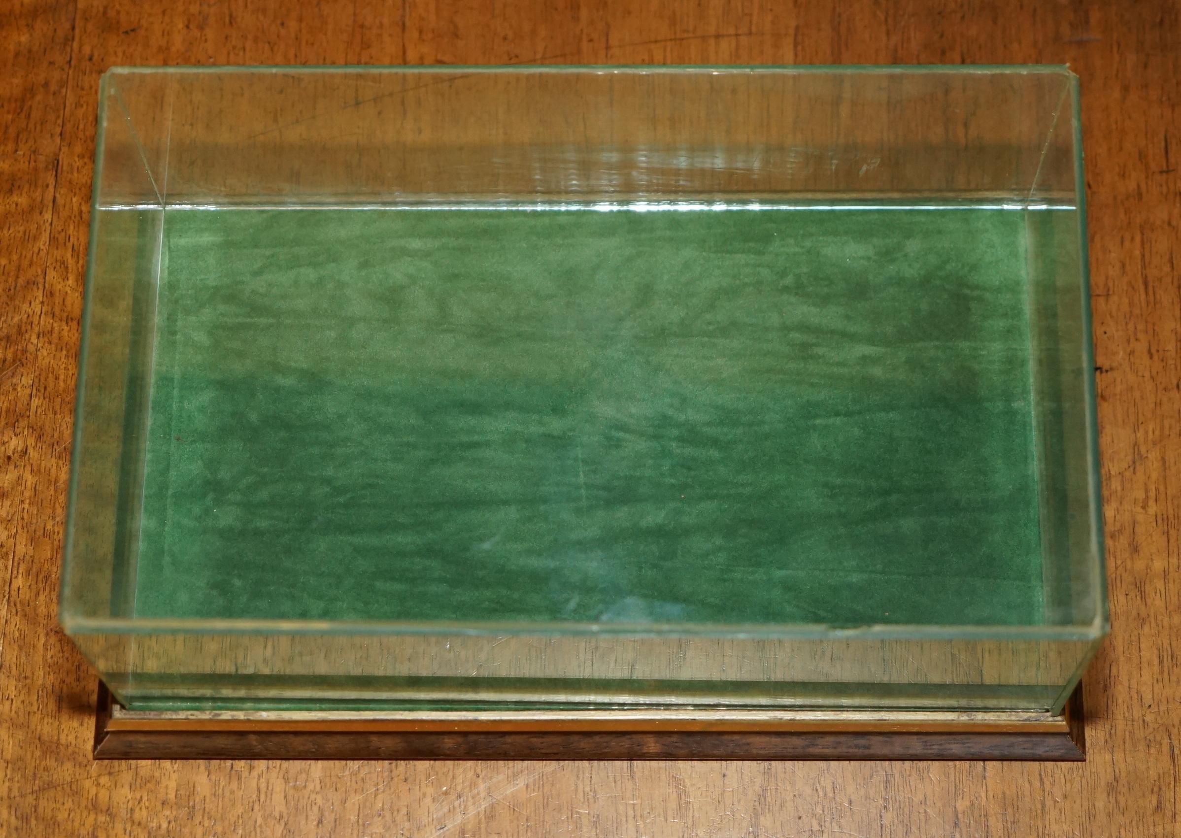 THREE ViNTAGE HARDWOOD & GLASS TABLE TOP DISPLAY CASES FOR TRINKETS 10.5X29X15CM For Sale 10