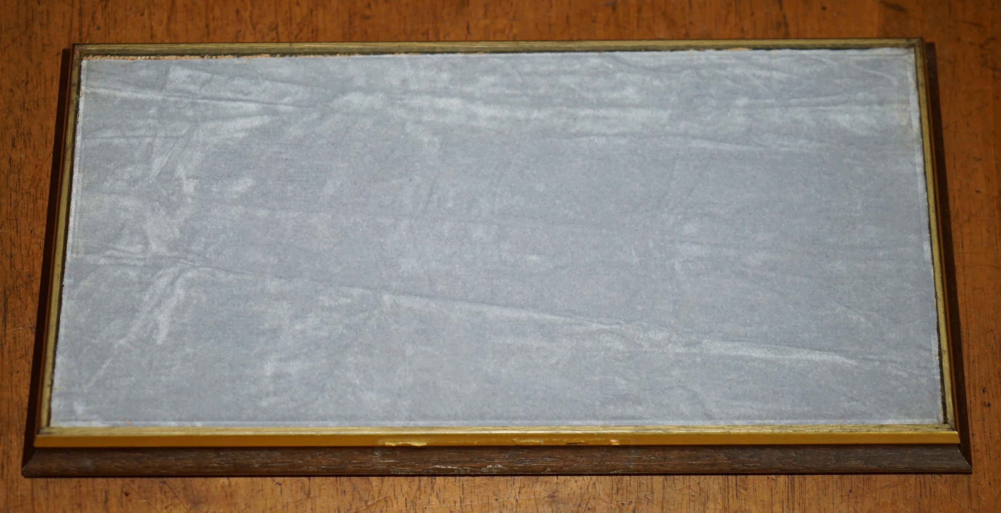 Glass THREE ViNTAGE HARDWOOD & GLASS TABLE TOP DISPLAY CASES FOR TRINKETS 10.5X29X15CM For Sale