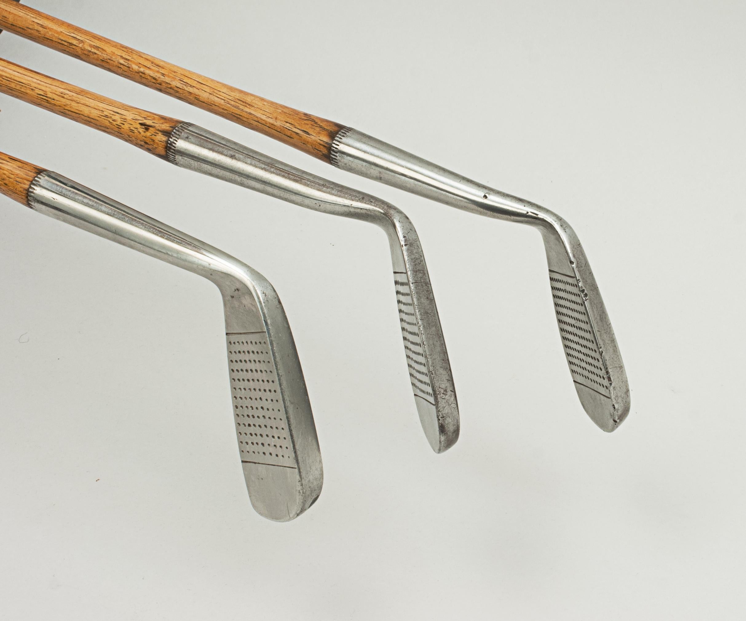 Three Vintage Playable Gibson Hickory Golf Clubs 4
