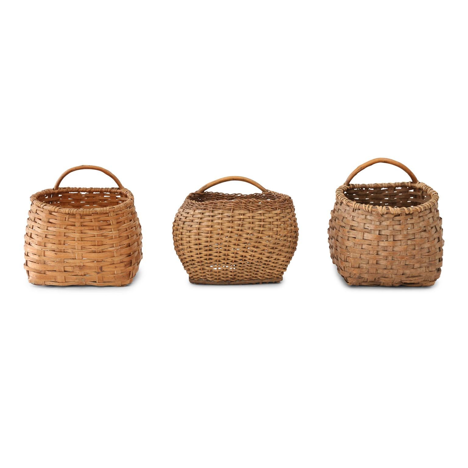 Three vintage Swedish baskets. Two baskets sold - see item LU984712672602 for remaining basket.
 