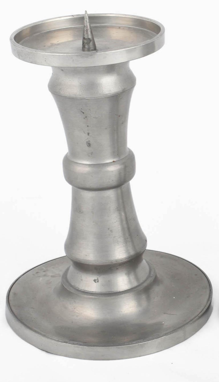 Three Vintage Tin Candlesticks by Harald Buchrucker, Germany 1950s