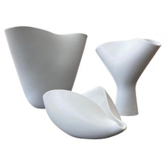 Drei Vintage-Vasen „Veckla“ entworfen von Stig Lindberg für Gustavsberg