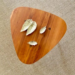 Drei Virginia MetalCrafters Messingblätter, ein Engelsflügel und zwei Hollenblätter