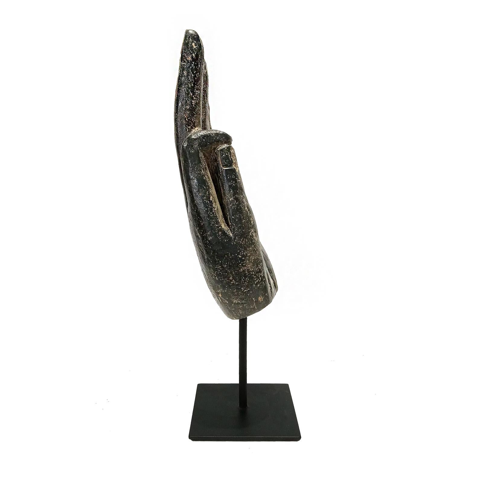 Three Volcanic Rock Hand Sculptures, Mid 20th Century For Sale 7