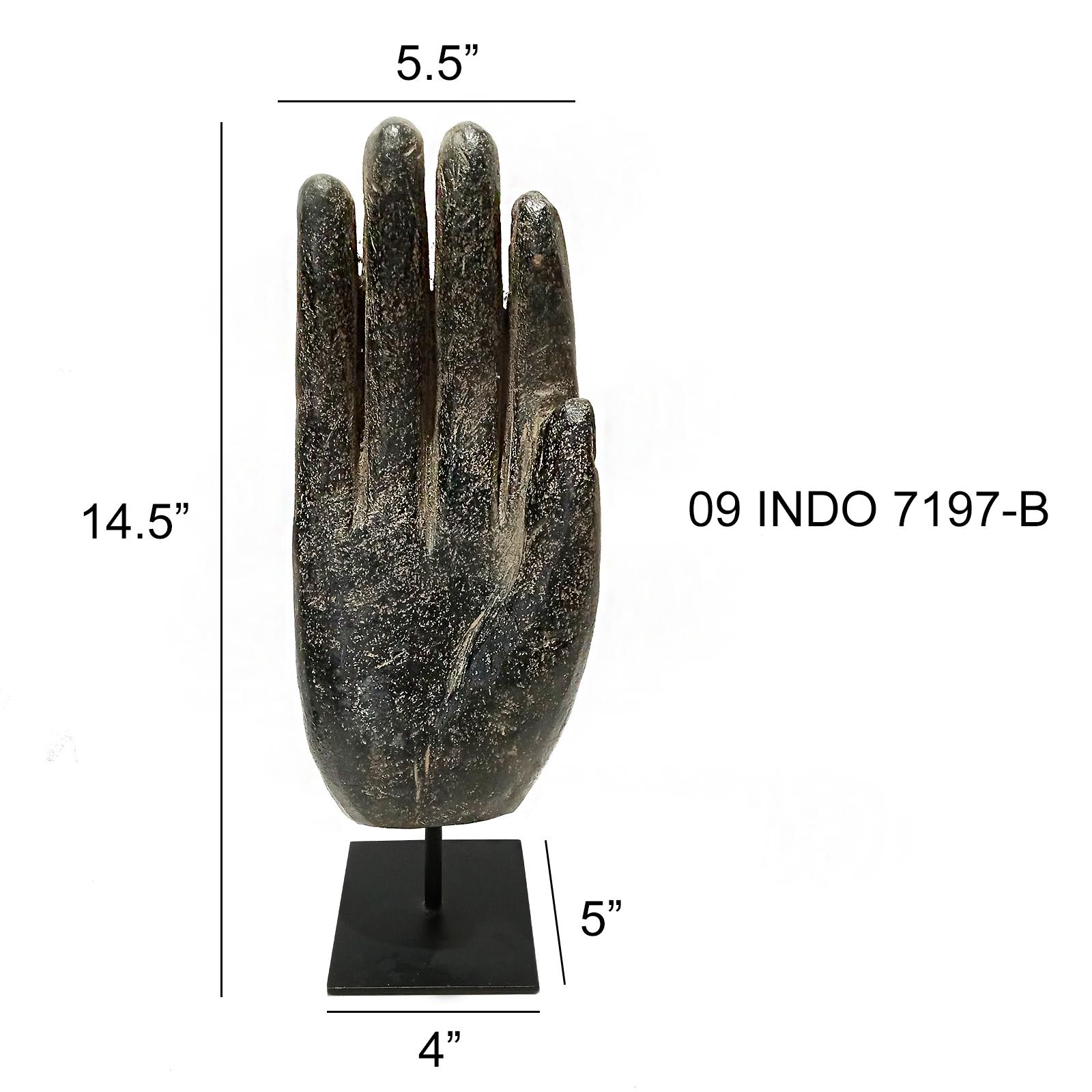 Late 20th Century Three Volcanic Rock Hand Sculptures, Mid 20th Century For Sale