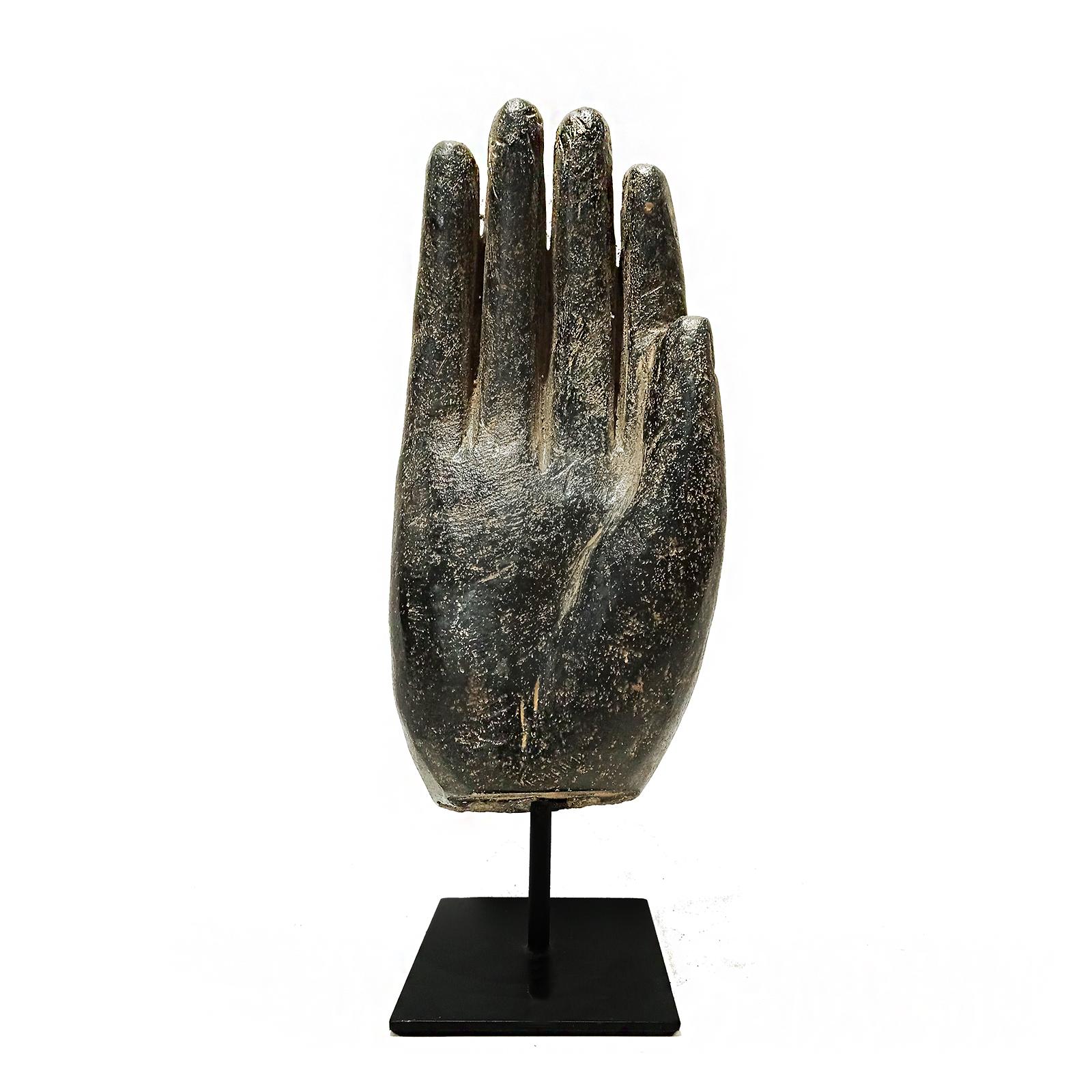 Stone Three Volcanic Rock Hand Sculptures, Mid 20th Century For Sale