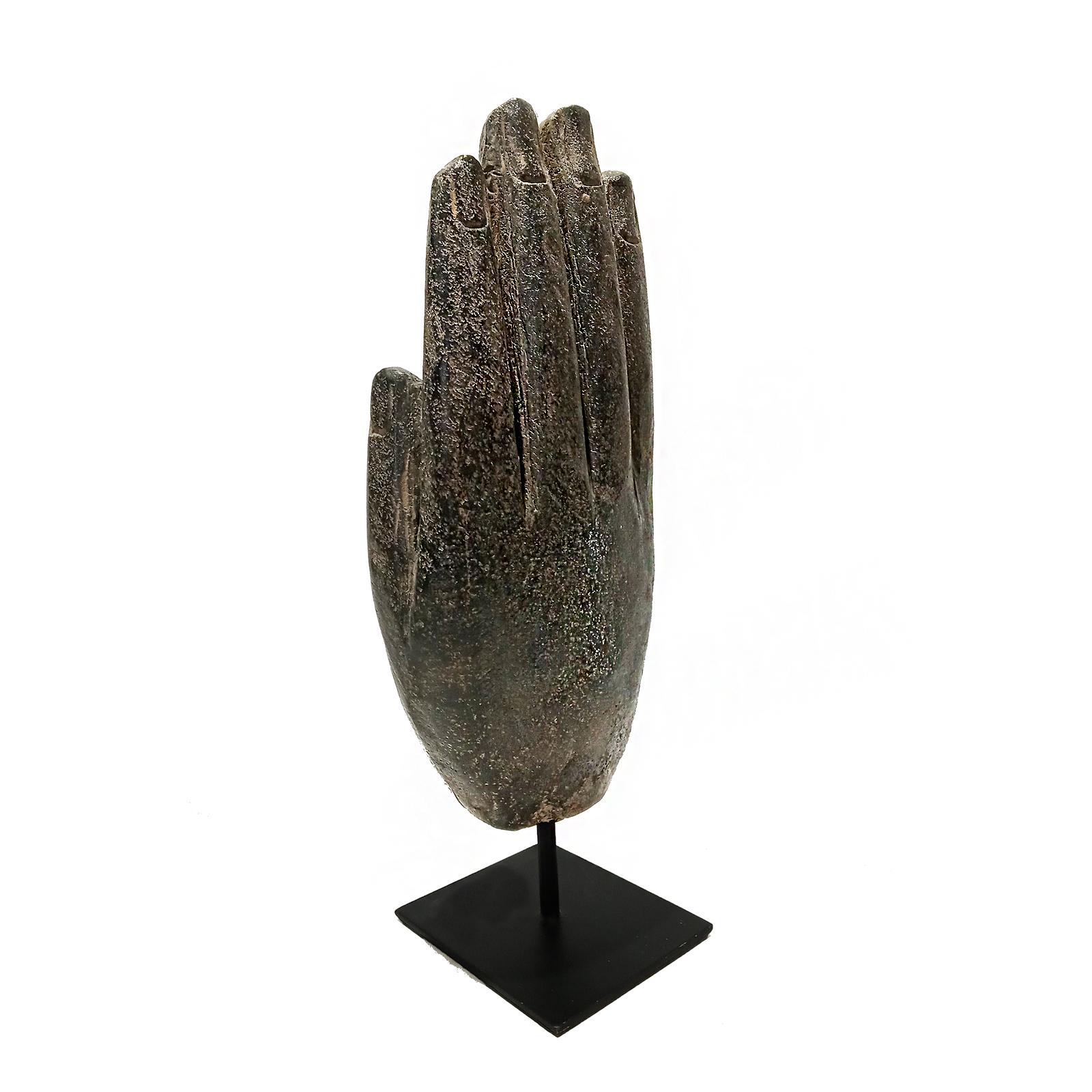 Three Volcanic Rock Hand Sculptures, Mid 20th Century For Sale 1