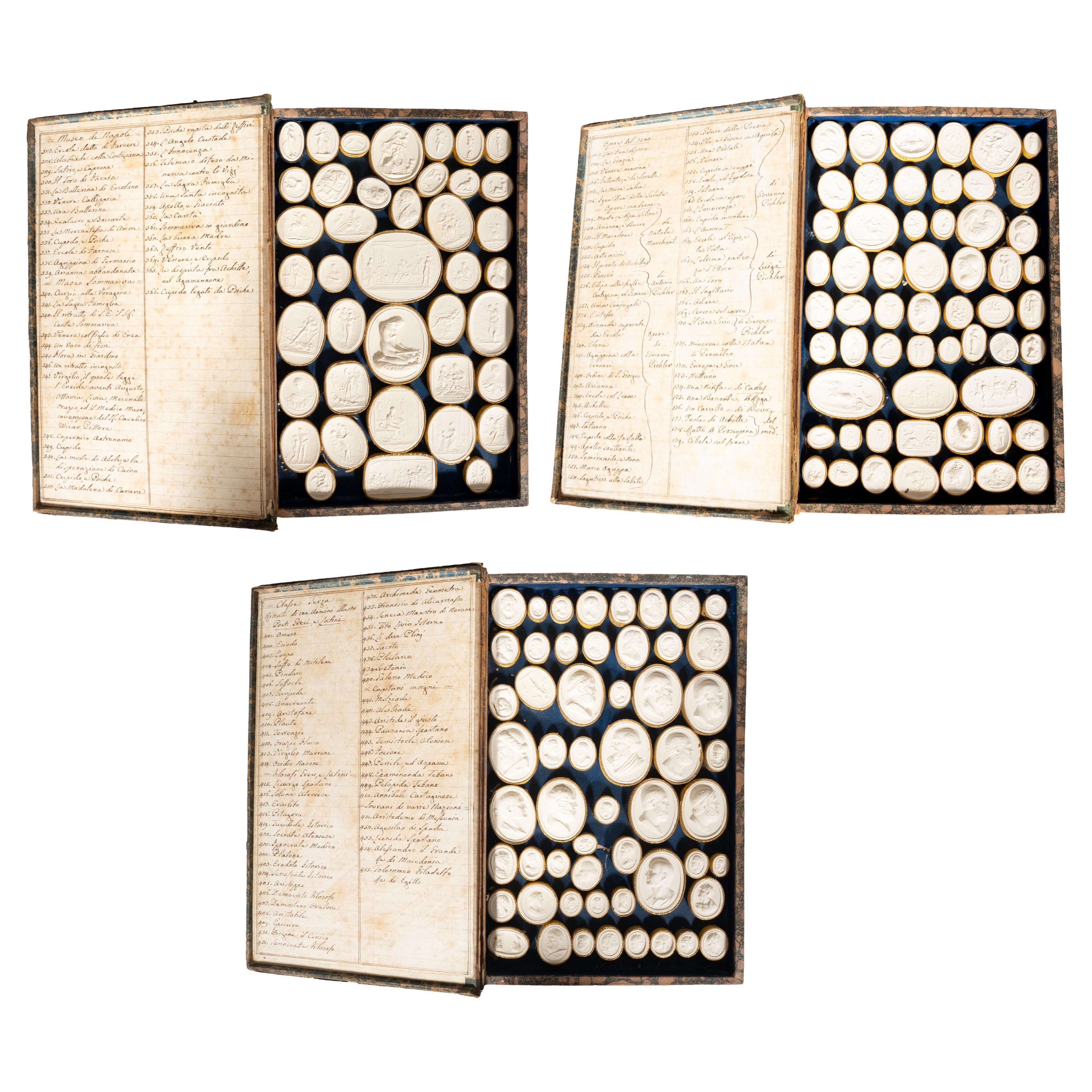 Three Volume Set Of Grand Tour Intaglios From Francesco Carnesecchi