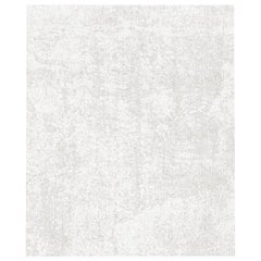 Modern Plain minimalism rug, Wool Bamboo Silk Allo - Three White