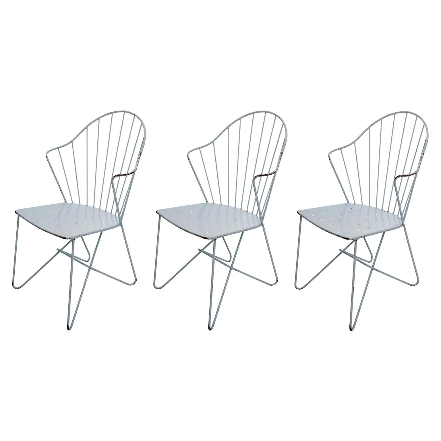 Three Wire Chairs 'Auersperg' Sonett, Karl Fostel, Austria, 1950 For Sale