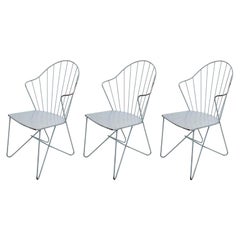 Retro Three Wire Chairs 'Auersperg' Sonett, Karl Fostel, Austria, 1950