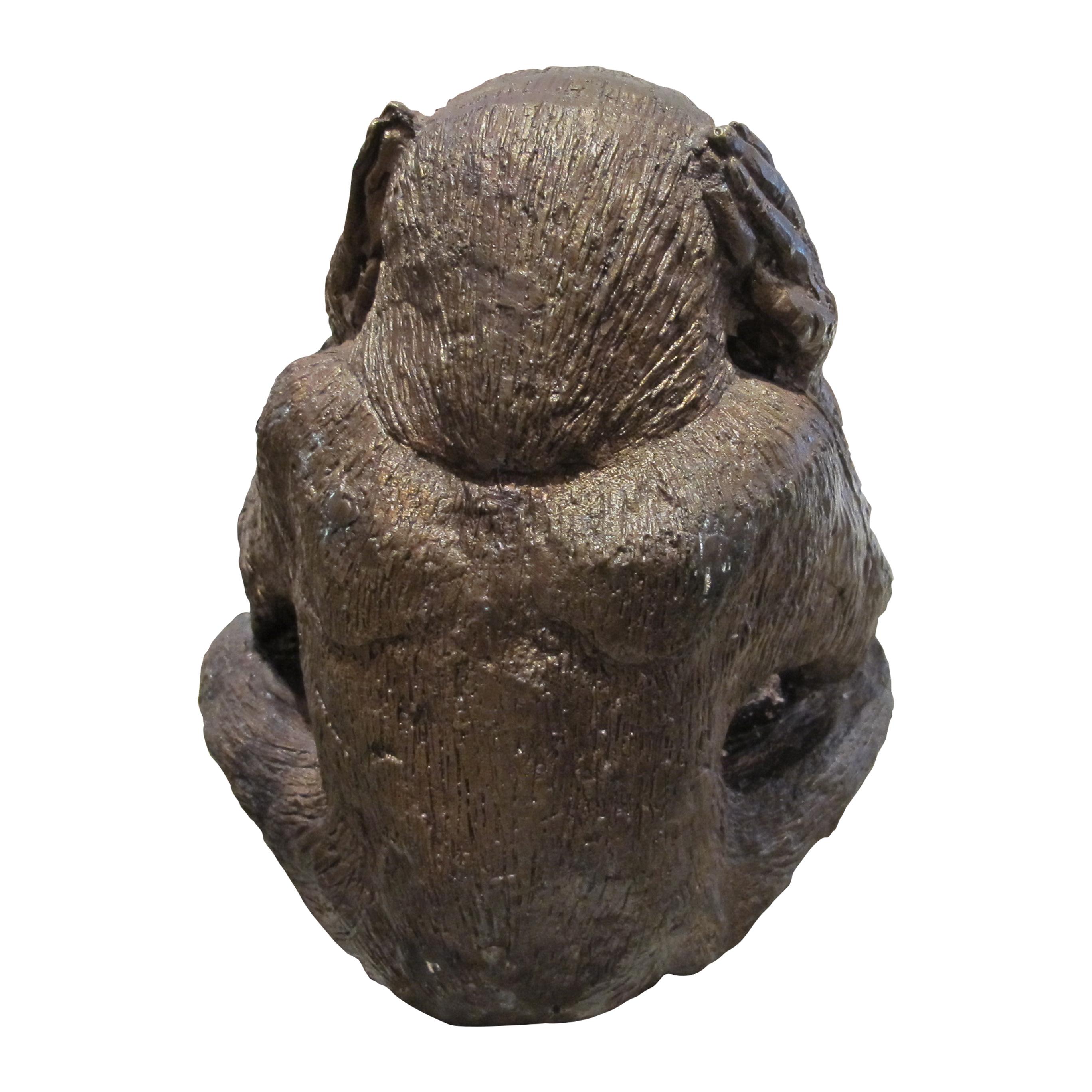 Three Wise Monkeys Bronze Sculptures “See No Evil, Hear No Evil, Speak No Evil” For Sale 4
