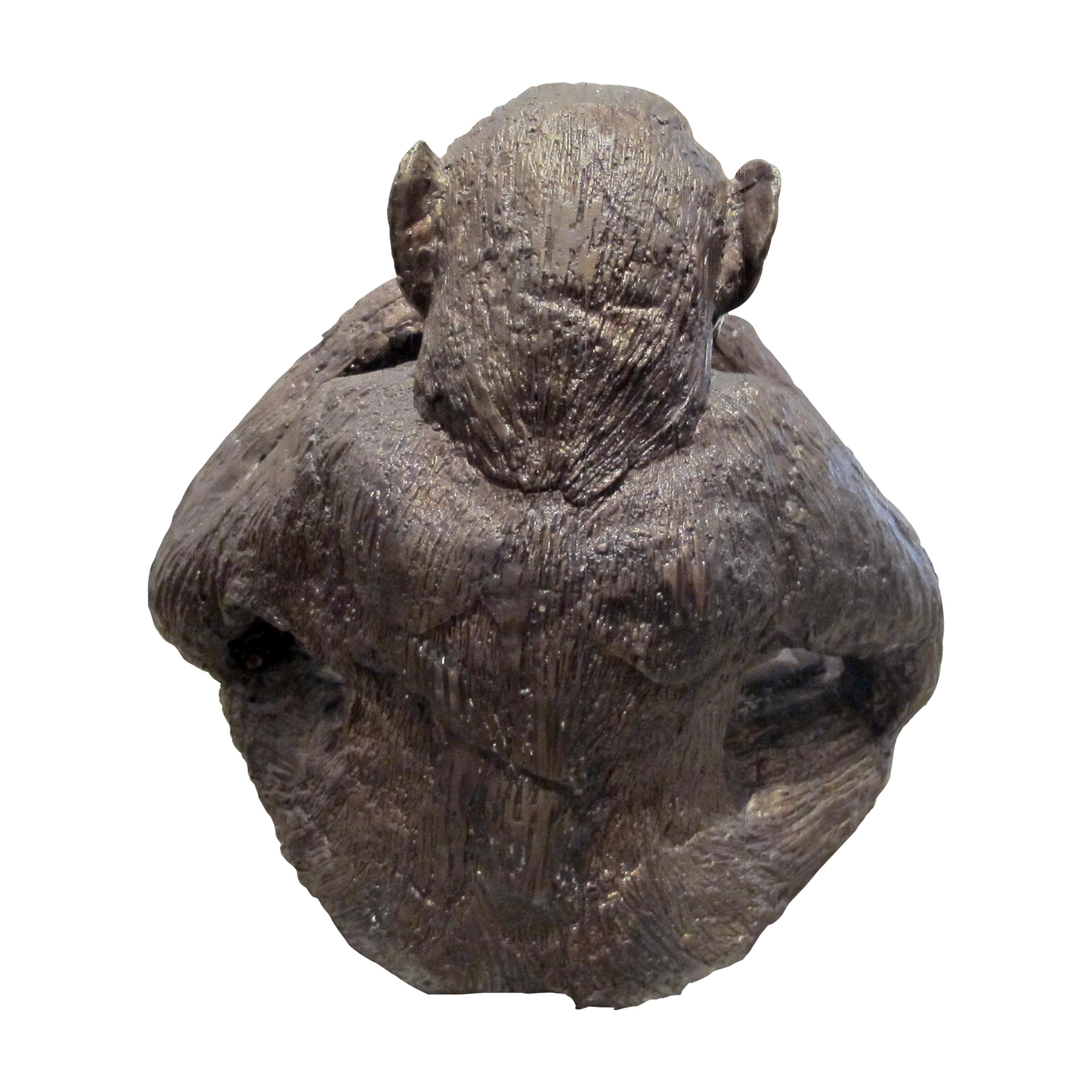 Three Wise Monkeys Bronze Sculptures “See No Evil, Hear No Evil, Speak No Evil” For Sale 6