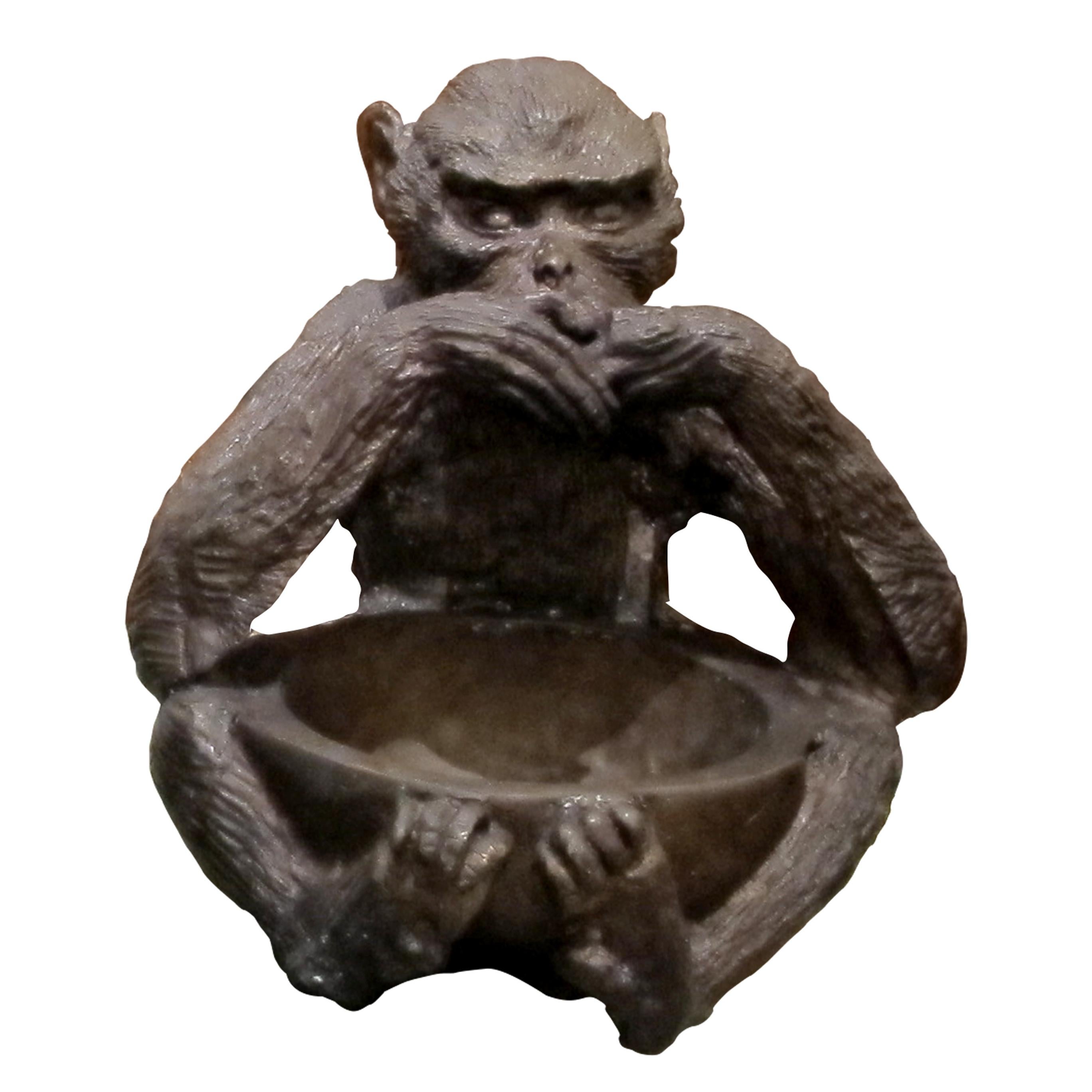 Three Wise Monkeys Bronze Sculptures “See No Evil, Hear No Evil, Speak No Evil” In Good Condition For Sale In London, GB