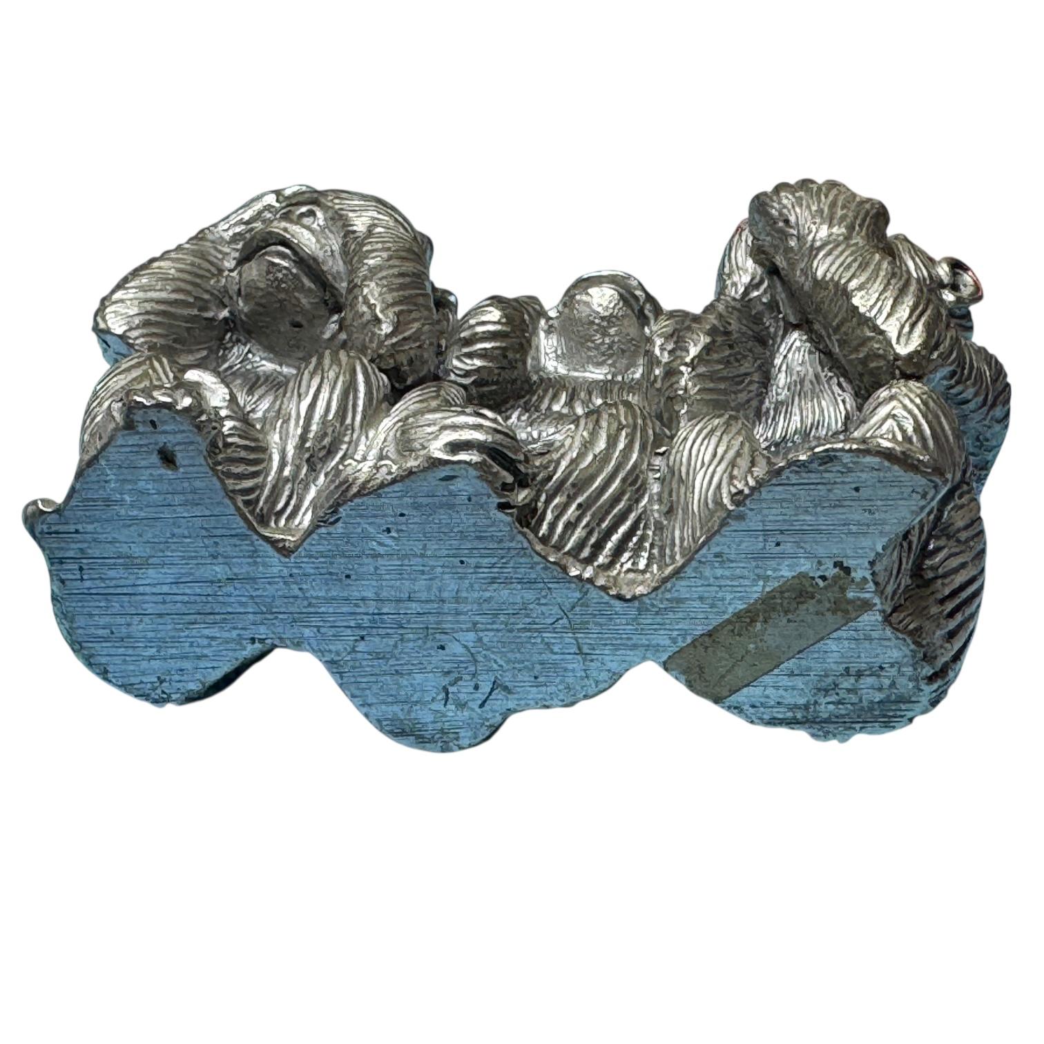 Statue sculptée en métal « Trois singes sages singes », Allemagne, années 1960 en vente 1