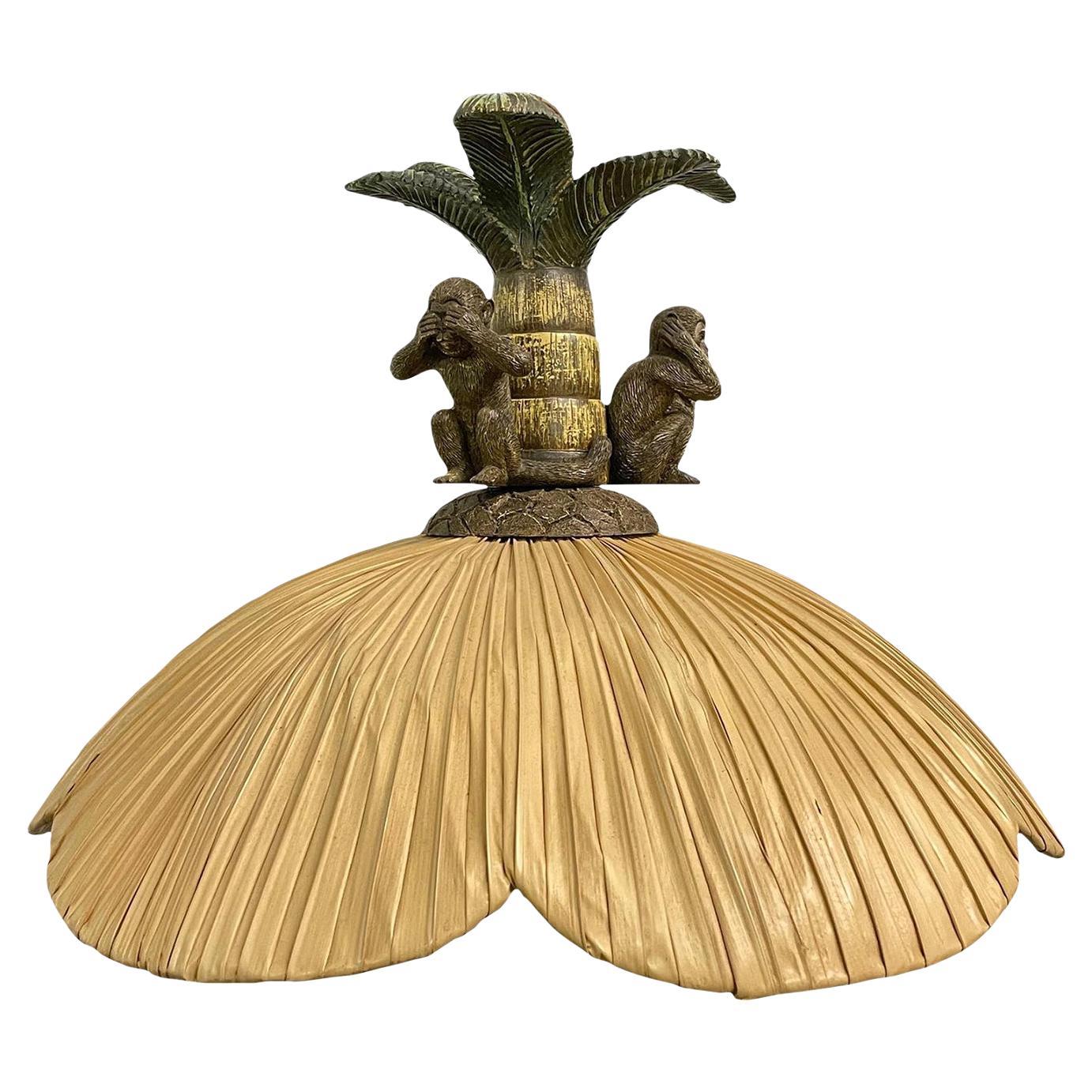 Three Wise Monkeys Tropical Chandelier For Sale