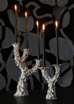 Three Wishes Candle Holder- Gloss White