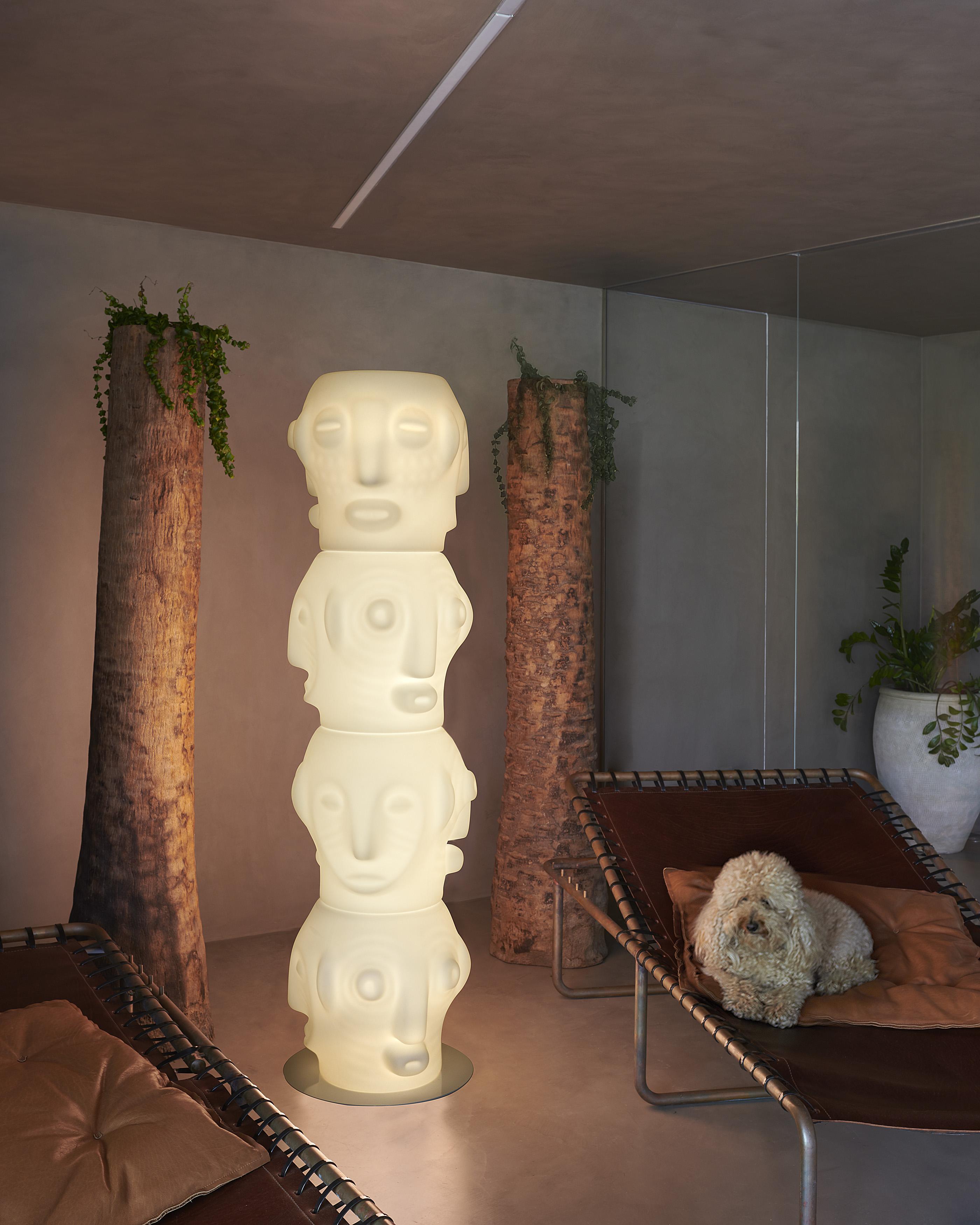 Italian Threebù 3 Totem Lighted Pot by Marcantonio For Sale