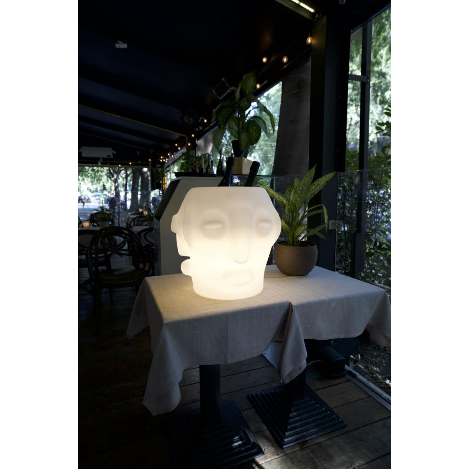 Threebù Party Lighted Bottle Rack by Marcantonio
Dimensions: D 45 x W 45 x H 45 cm.
Materials: Polyethylene.
Weight: 4 kg.

Available in different color options. Prices may vary. This product is suitable for indoor and outdoor use. Available in a