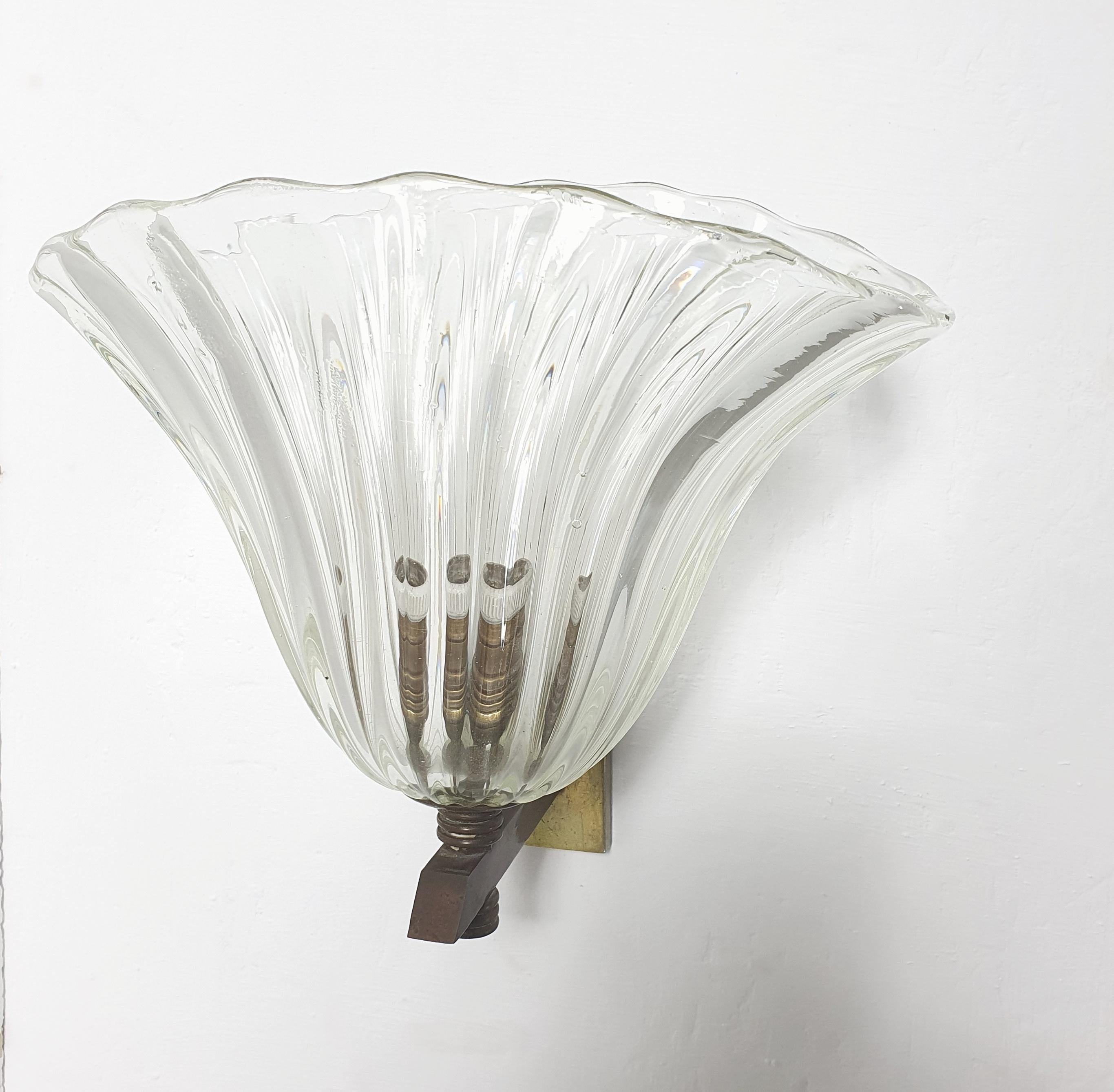 Mid-Century Modern Midcentury Wall Sconce by Seguso Italy