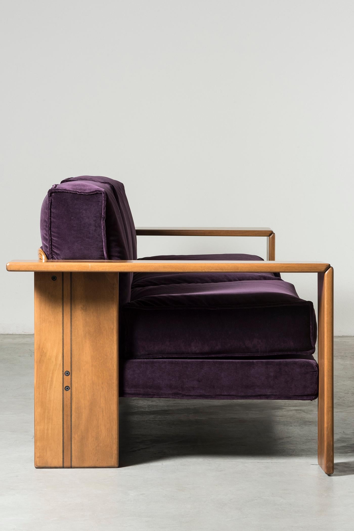 Late 20th Century Three‐Seater Sofa, Artona series, by Afra & Tobia Scarpa