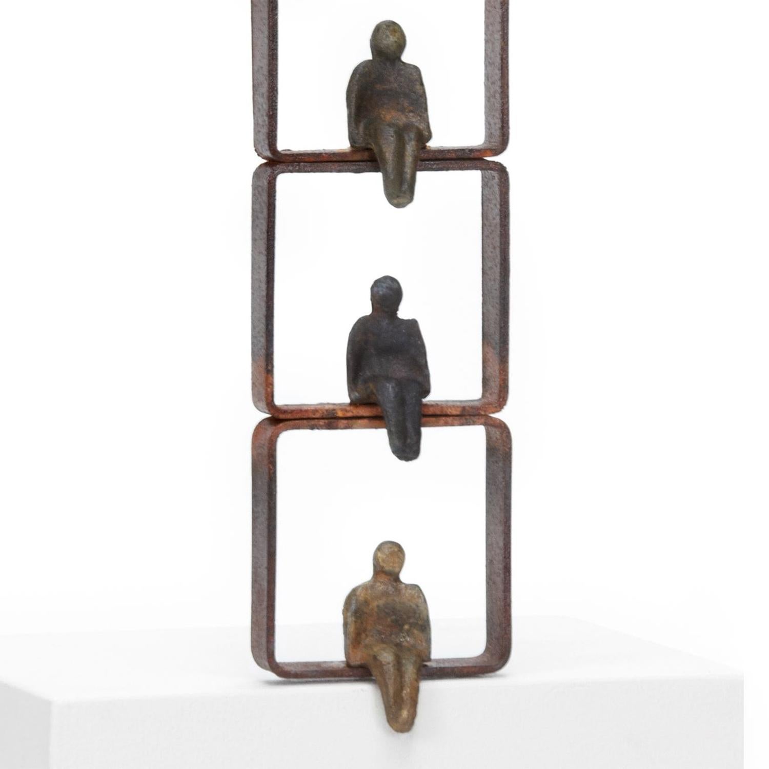 Cast Threshold 5 Bronze Sculpture For Sale