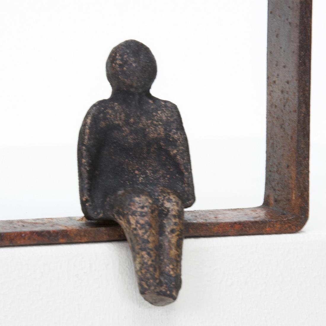 Belgian Threshold Bronze Sculpture For Sale