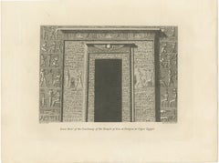 Threshold of Divinity: The Dendera Isis Temple Doorway in Upper Egypt, 1801