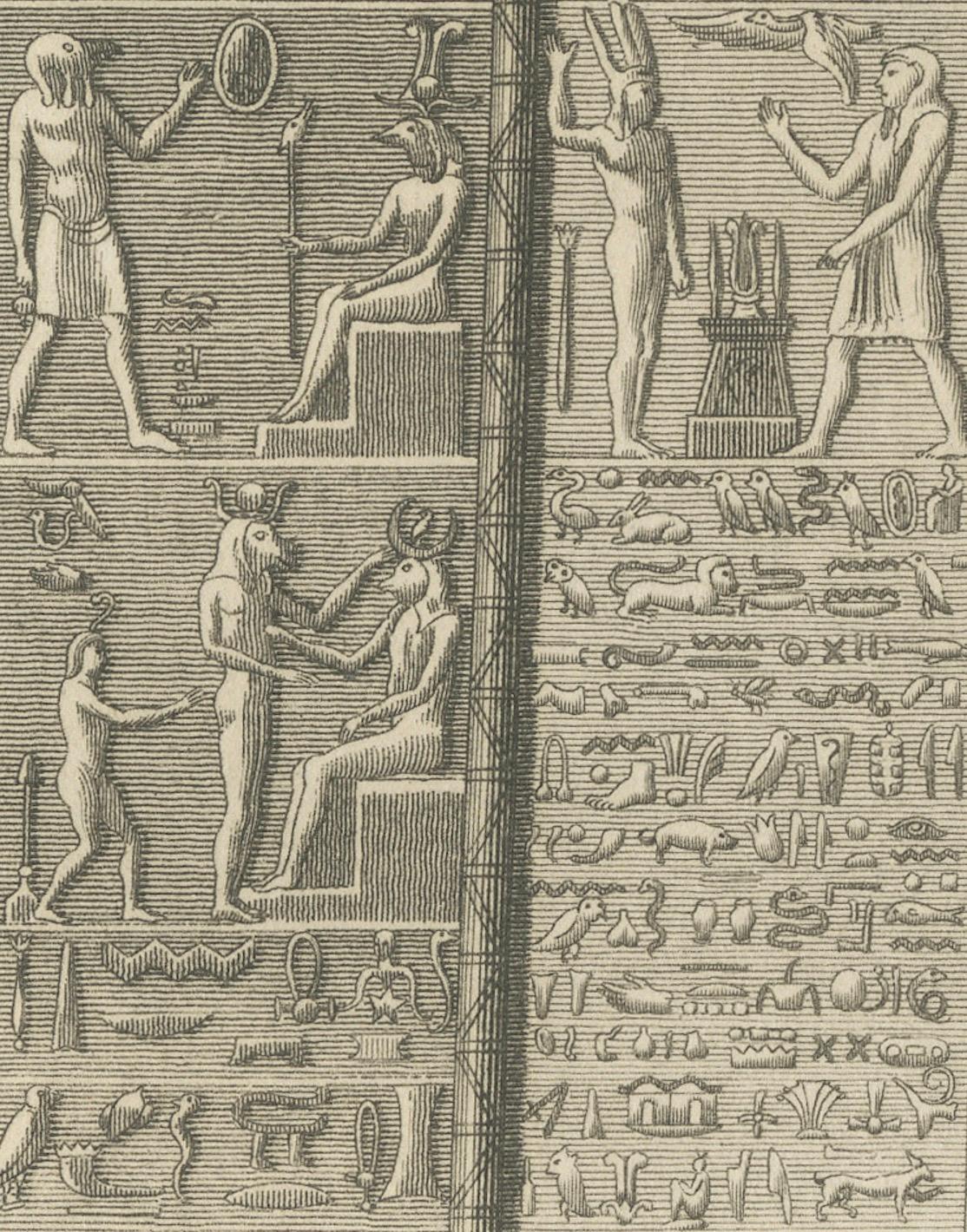 Threshold of Divinity: Die Tür des Dendera Isis- Tempels im oberen Ägypten, 1801 (Graviert) im Angebot