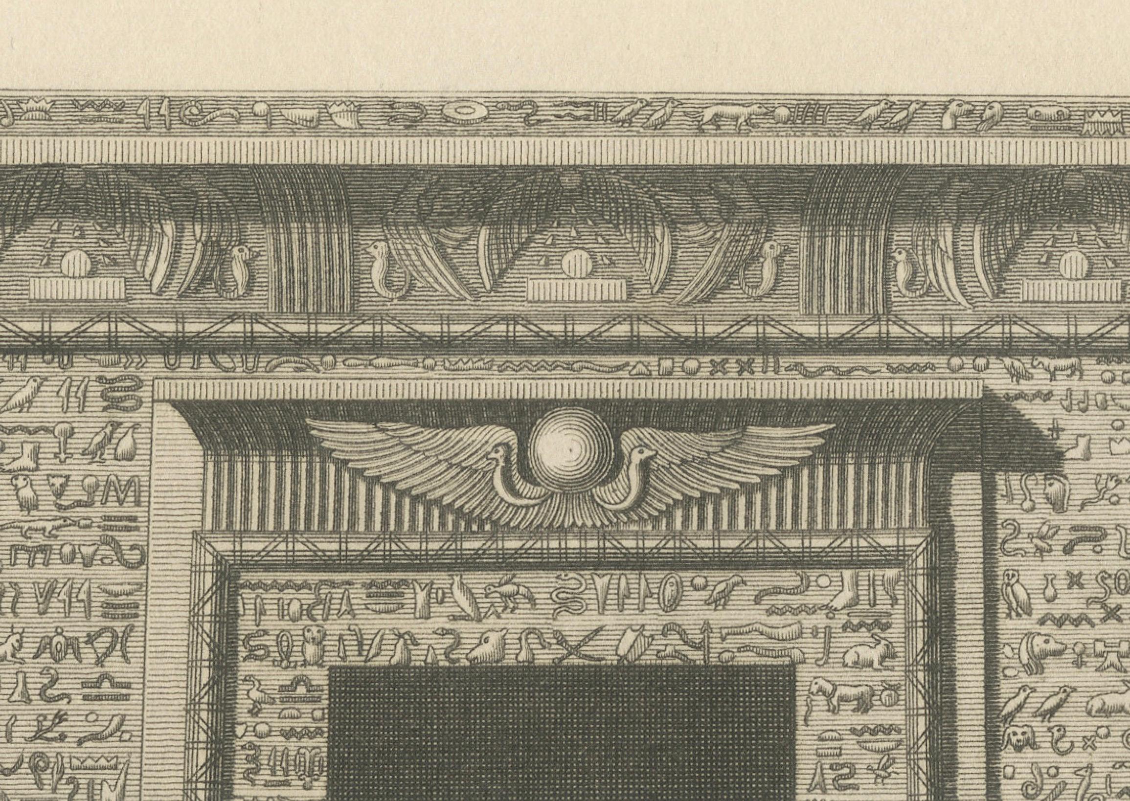 Threshold of Divinity: Die Tür des Dendera Isis- Tempels im oberen Ägypten, 1801 im Zustand „Gut“ im Angebot in Langweer, NL