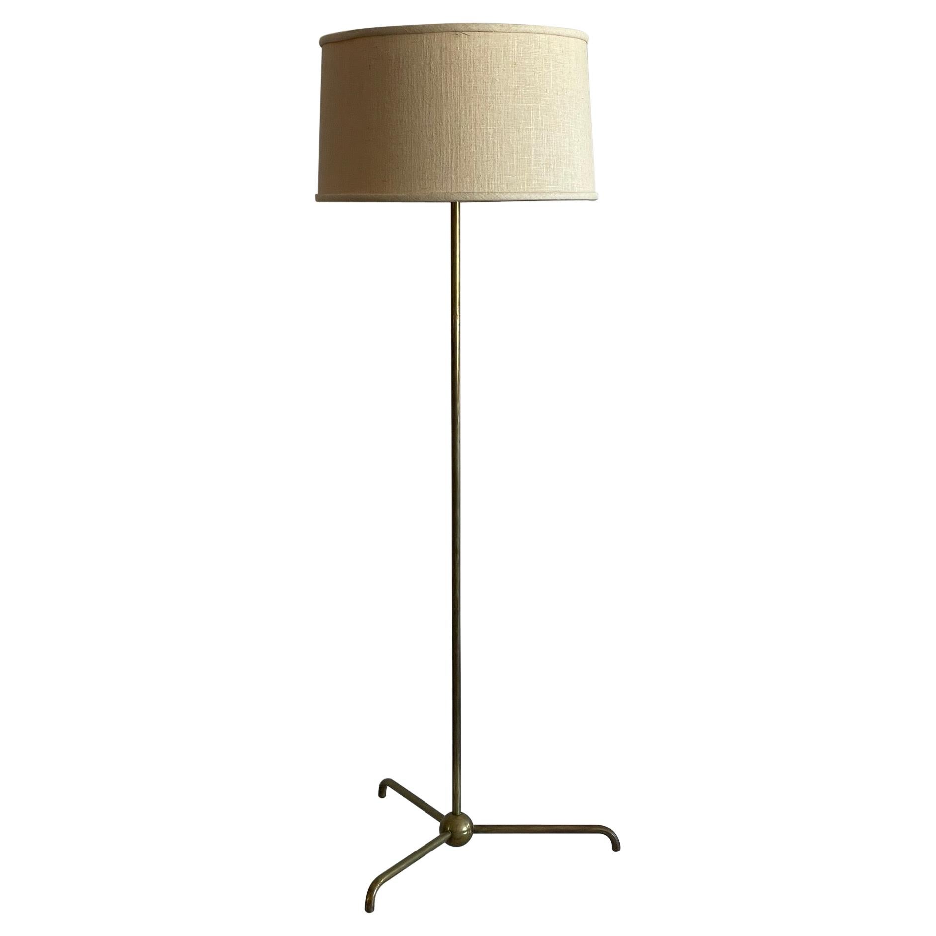 T.H.Robsjohn-Gibbings Brass Floor Lamp For Sale
